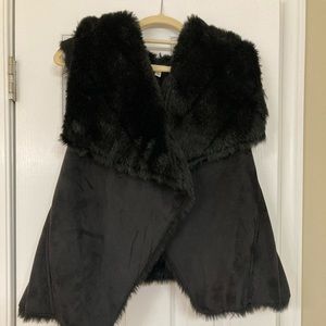 WD-NY Faux Fur & Suede Vest